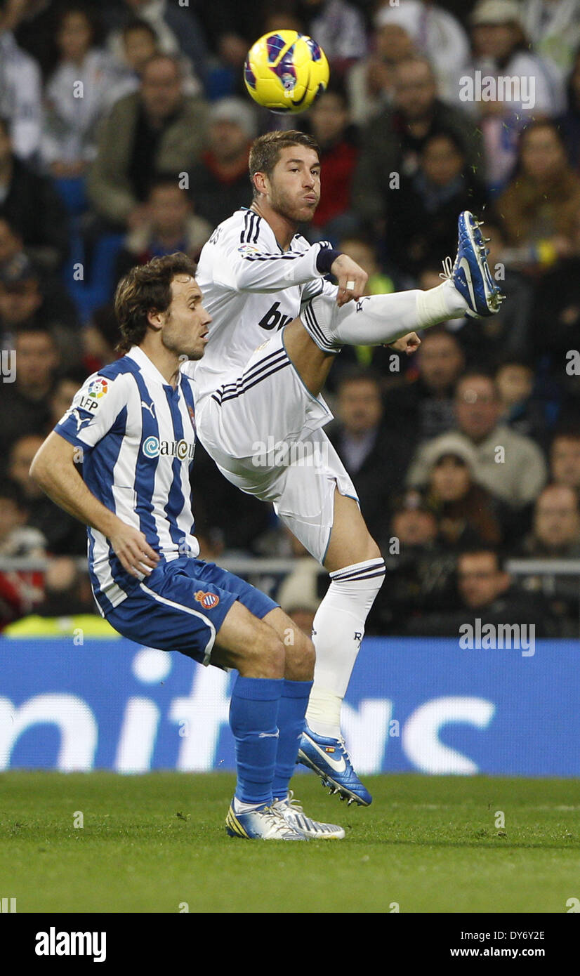 Real Madrid Vs. RCD Espanyol At The Santiago Bernabeu StadiumFeaturing: Sergio Ramos Where