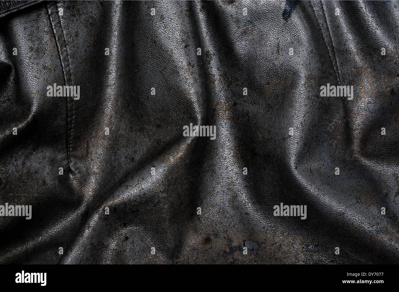 Dirty leather jacket Stock Photo Alamy