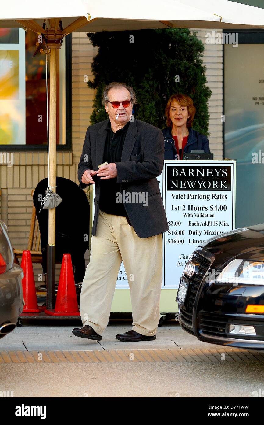 Jack Nicholson leaving Barneys New York in Beverly Hills with a