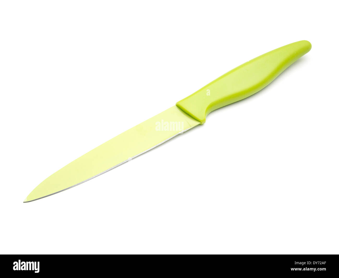 Pampered Chef 3 Stainless Serrated, cleaver, Curved Edge Knives Green