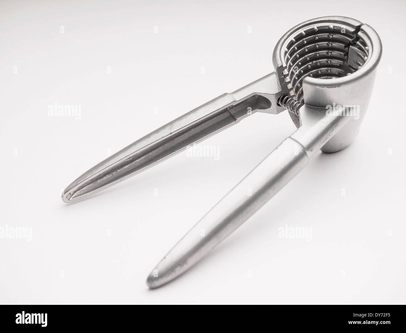 Modern design nutcracker cut out isolated on white background Stock Photo