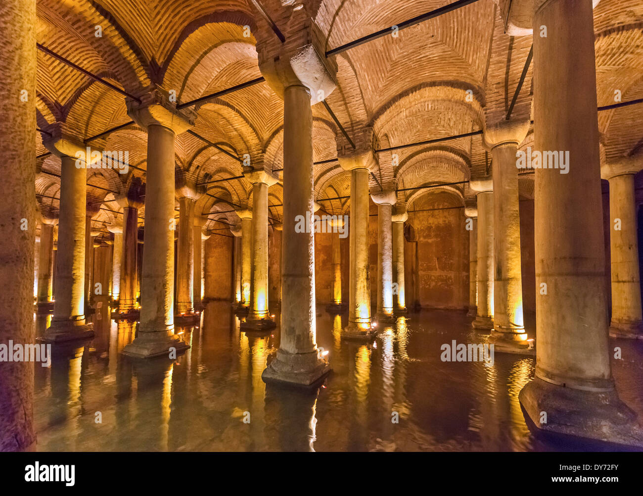 The Yerebatan Sarnici (The Sunken Cistern or Basilica Cistern), Sultanahmet district, Istanbul,Turkey Stock Photo