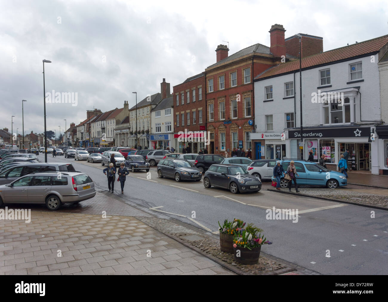 High Street Northallerton North Yorkshire UK on a cloudy spring day Stock Photo 68382717 Alamy