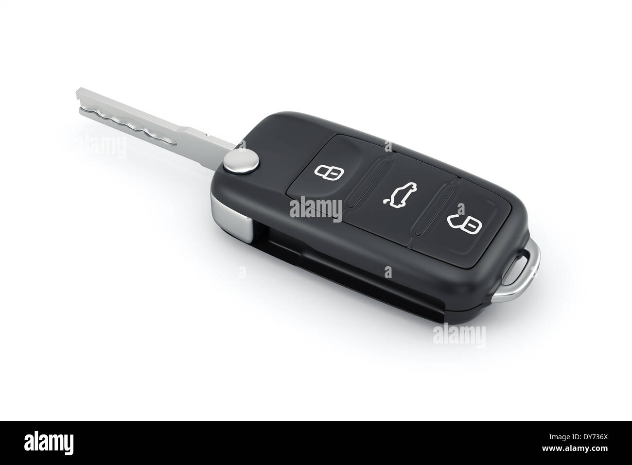 3d illustration of car key isolated on white background Stock Photo