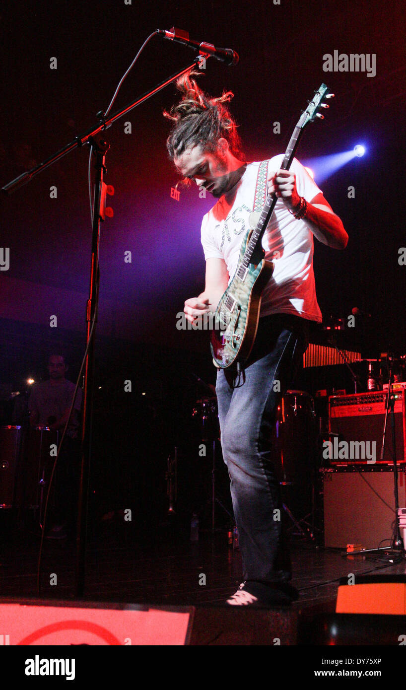 SOJA perform live on stage at Revolution Live Featuring: Jacob Hemphill Where: Fort Lauderdale Florida United States When: 29 Dec 2012 Stock Photo