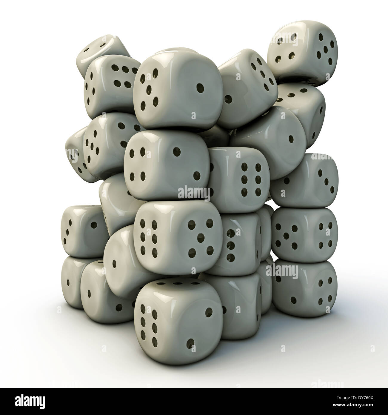 illustration of white dices isolated on white background Stock Photo ...
