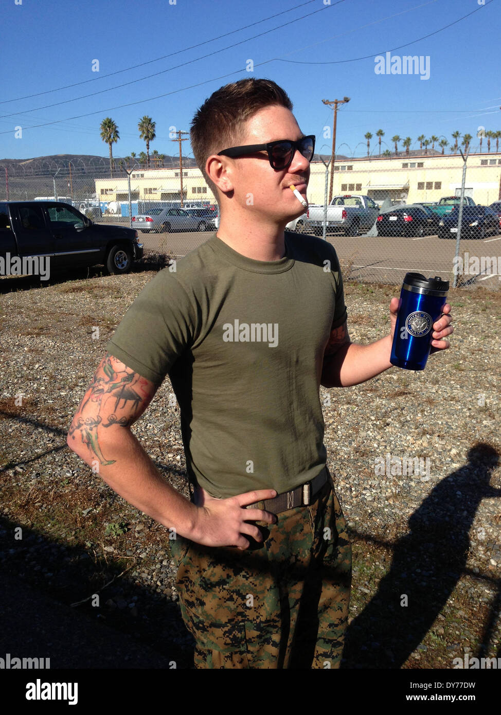 US MARINE RESCUES FOUR ORPHAN RABBITS A U.S. Marine Corps unit worker