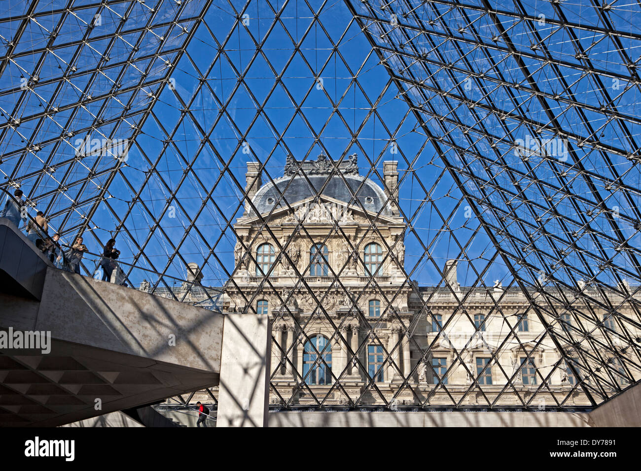 The Louvre famous art museum housing the Mona Lisa in Paris France