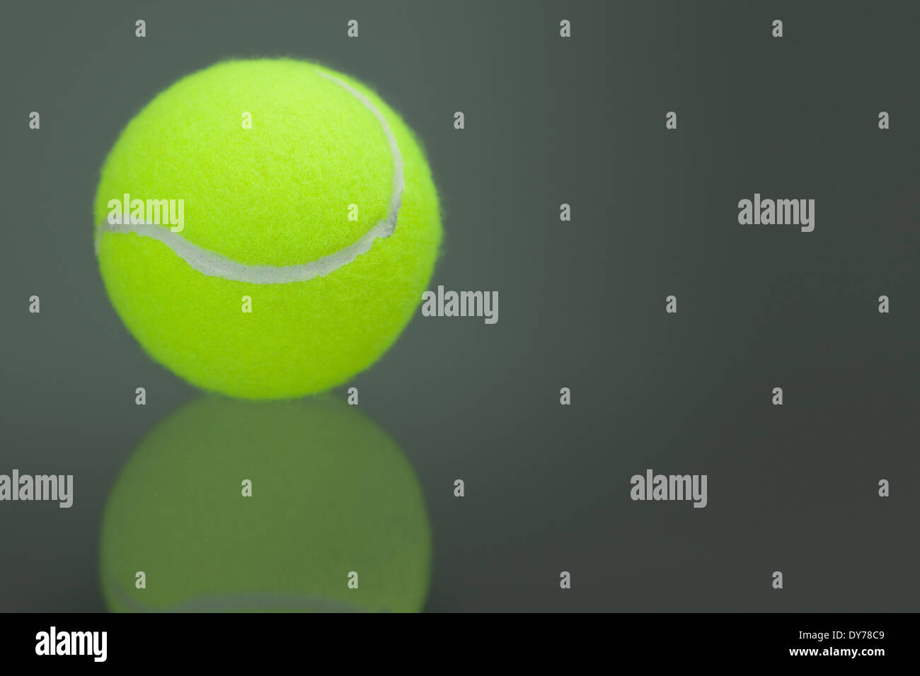 Green felt tennis ball Stock Photo Alamy