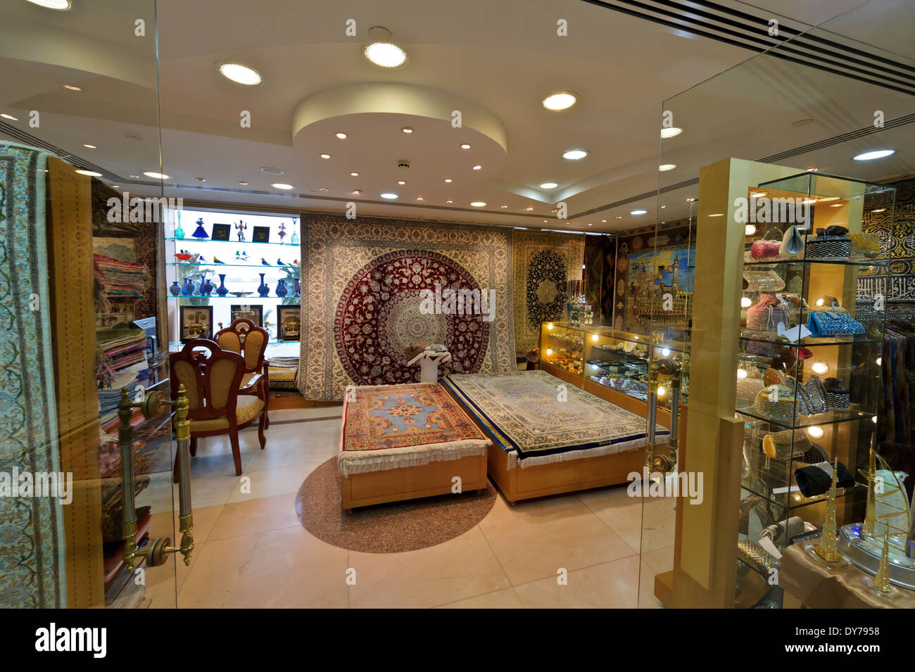 The luxurious interior of one of the shops at the Burj Al Arab Hotel