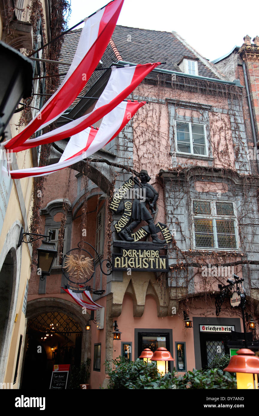 Griechenbeisl Restaurant, established as an inn in 1447 inn in medieval Vienna Stock Photo