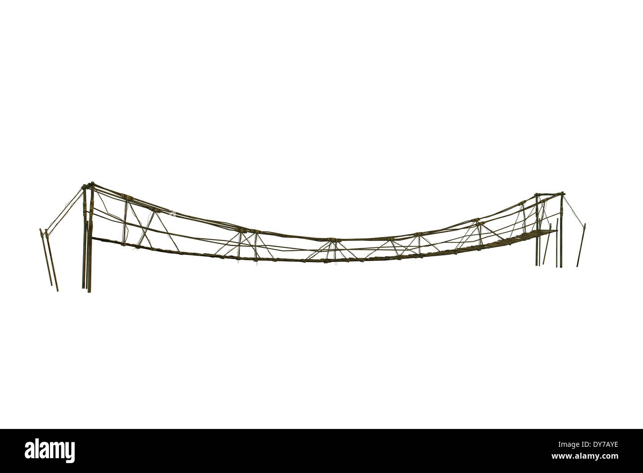 illustration of a wooden bridge isolated on white background Stock ...