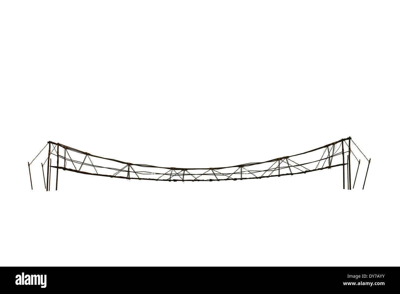 illustration of a wooden bridge isolated on white background Stock ...