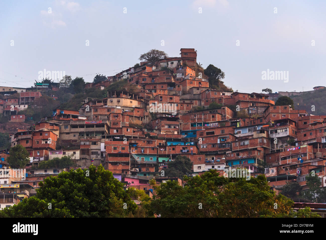 Barrios, slums of Caracas on the hillside, Caracas, Venezuela Stock Photo