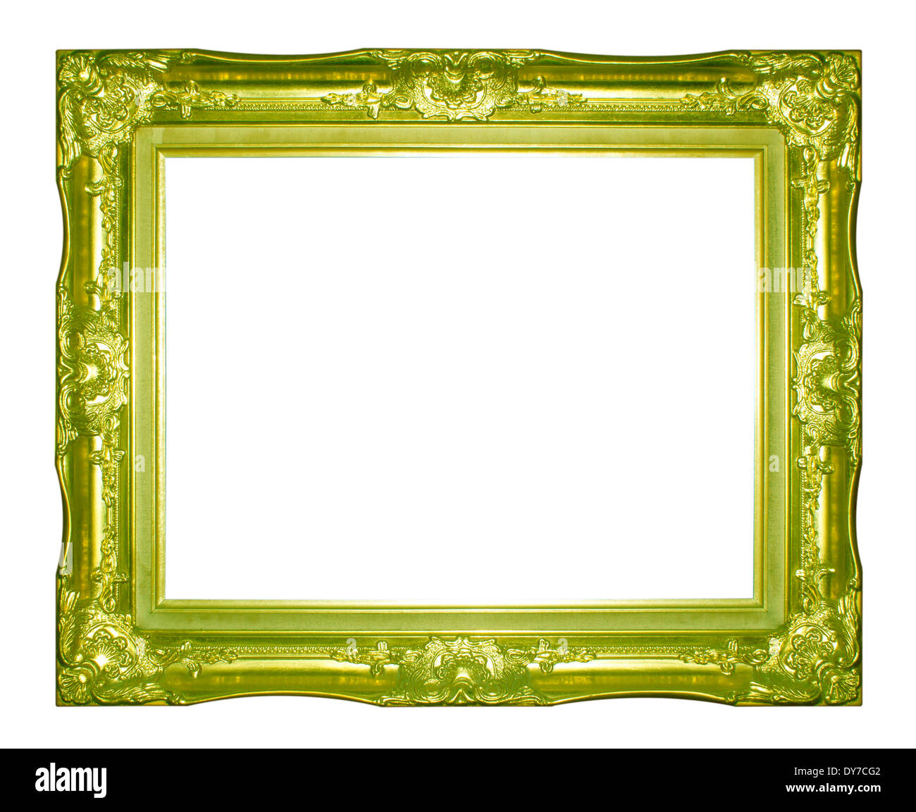 Picture frame gold isolated on white background Stock Photo Alamy
