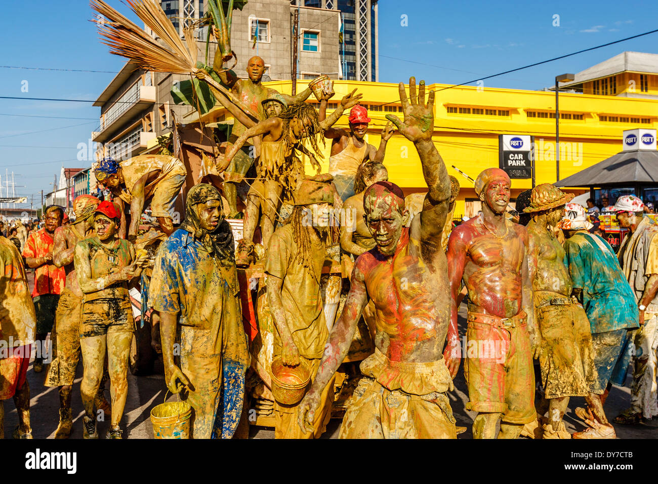 Jouvert, Trinidad Carnival, Port of Spain, Trinidad Stock Photo