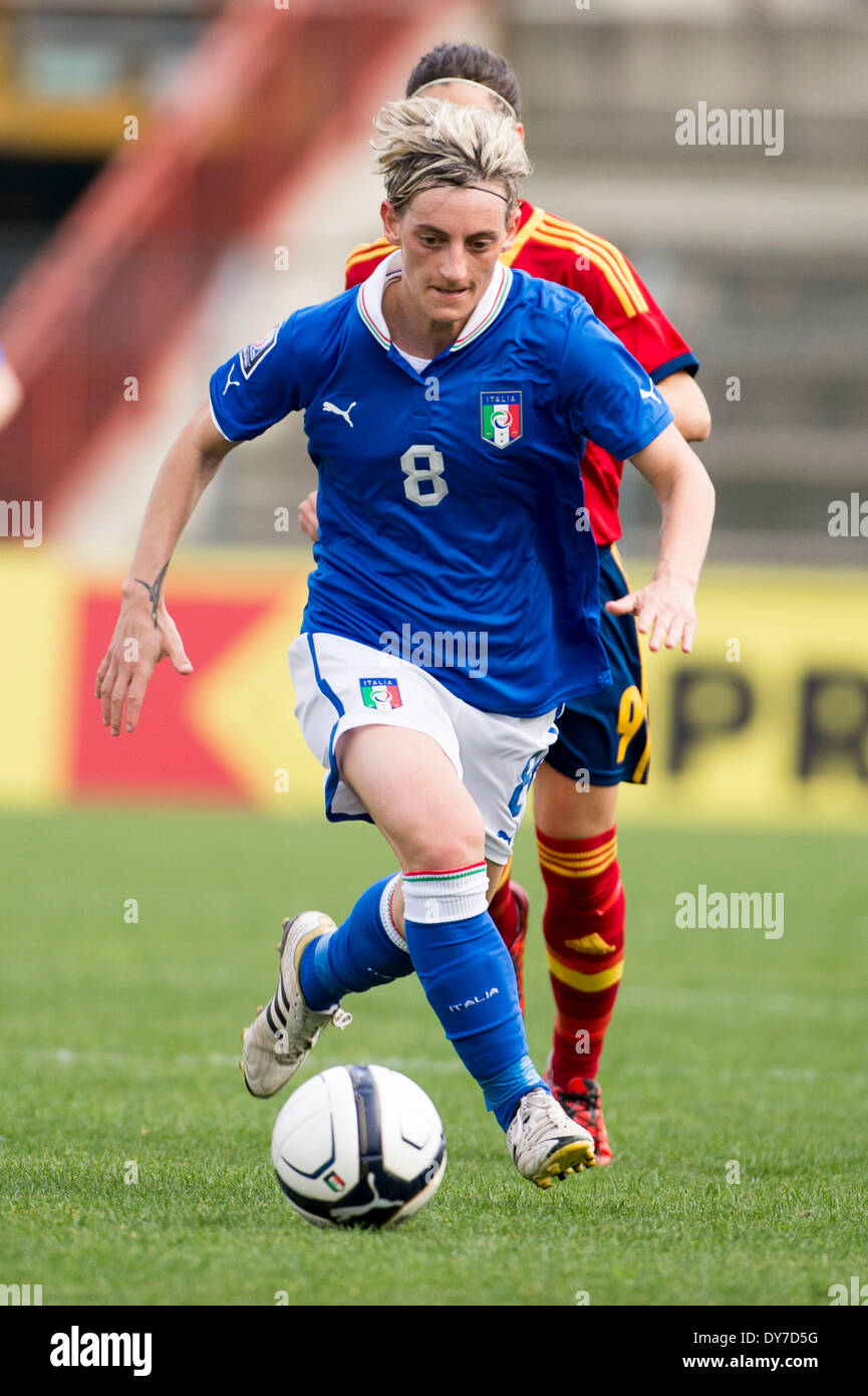 Vicenza, Italy. 5th Apr, 2014. Melania Gabbiadini (ITA) Football/Soccer : FIFA Women's World Cup Canada 2015 qualifying match between Italy 0-0 Spain at Romeo Menti Stadium in Vicenza, Italy . © Maurizio Borsari/AFLO/Alamy Live News Stock Photo