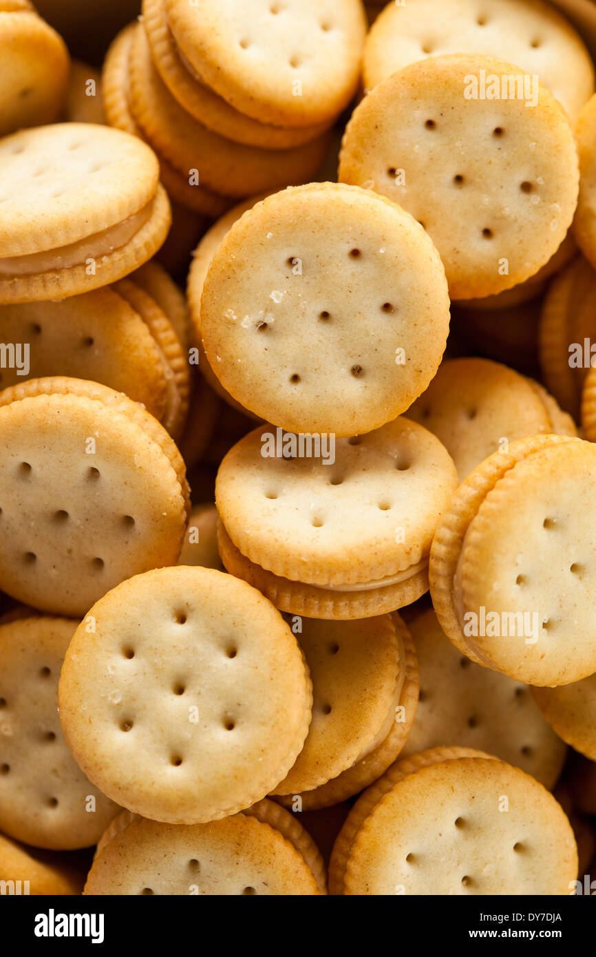 Healthy Peanut Butter Sandwich Crackers in a Bowl Stock Photo Alamy