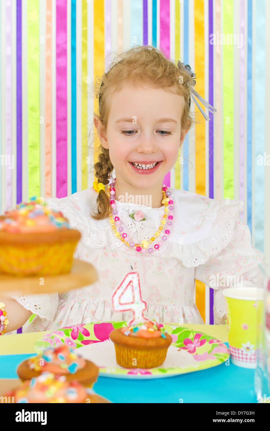Little girl birthday cake hi-res stock photography and images - Alamy