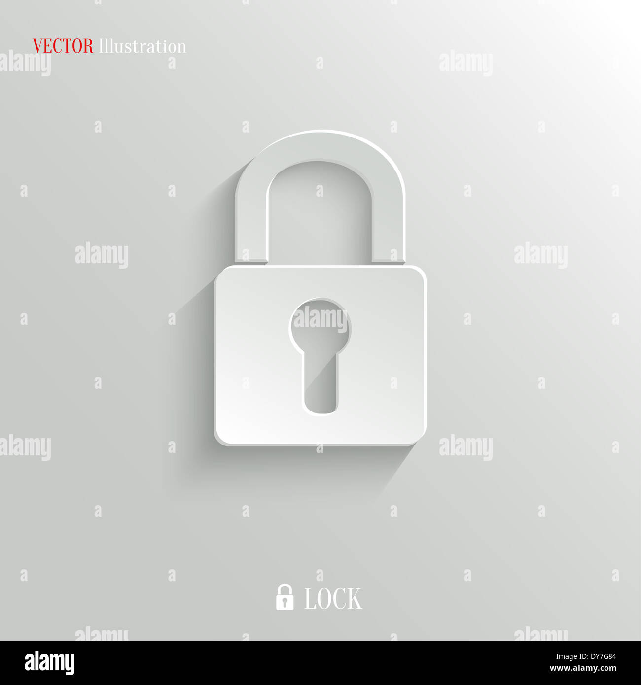 Lock icon - web illustration, easy paste to any background Stock Photo ...