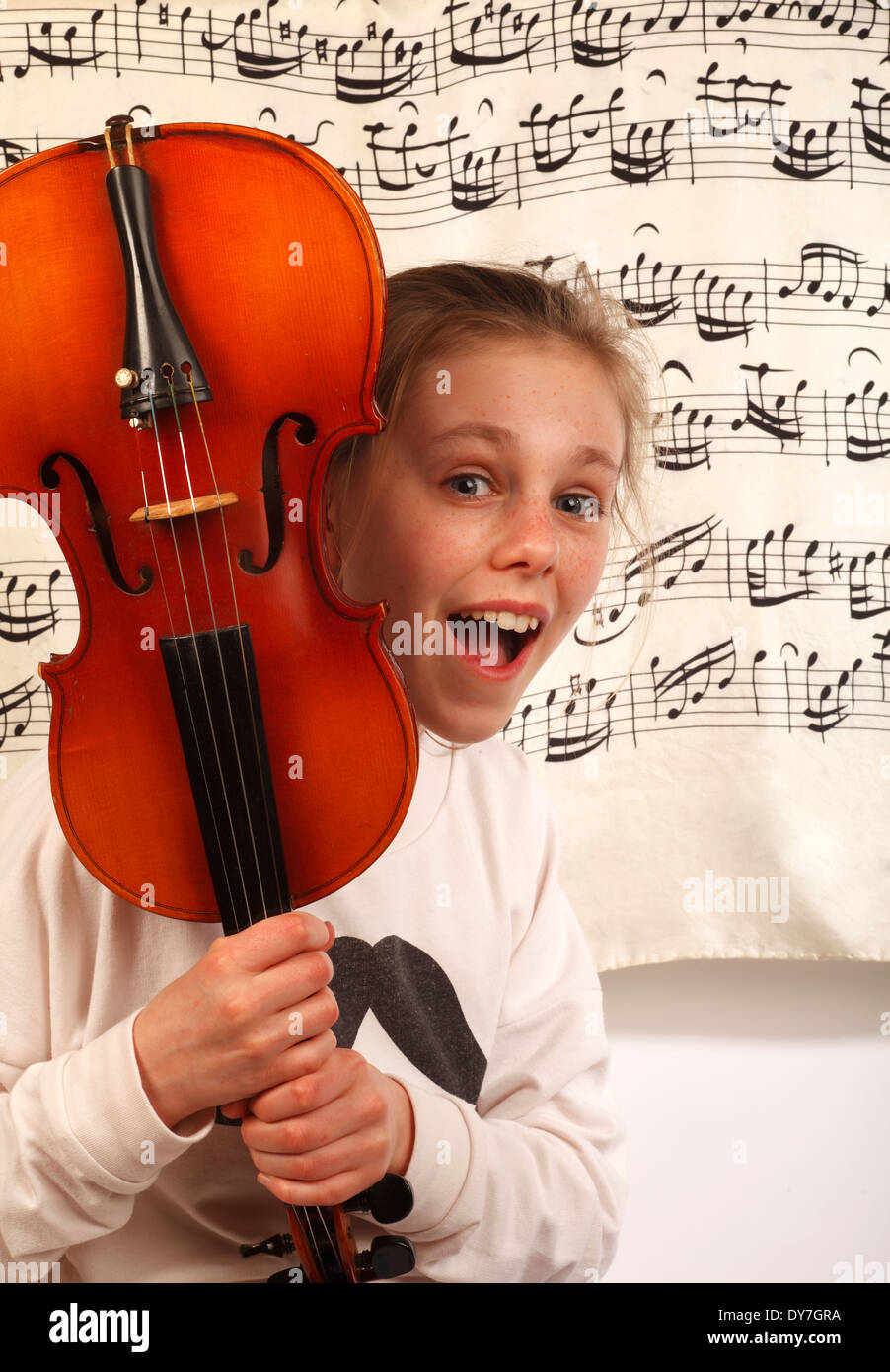 come and discover the world of music for children Stock Photo