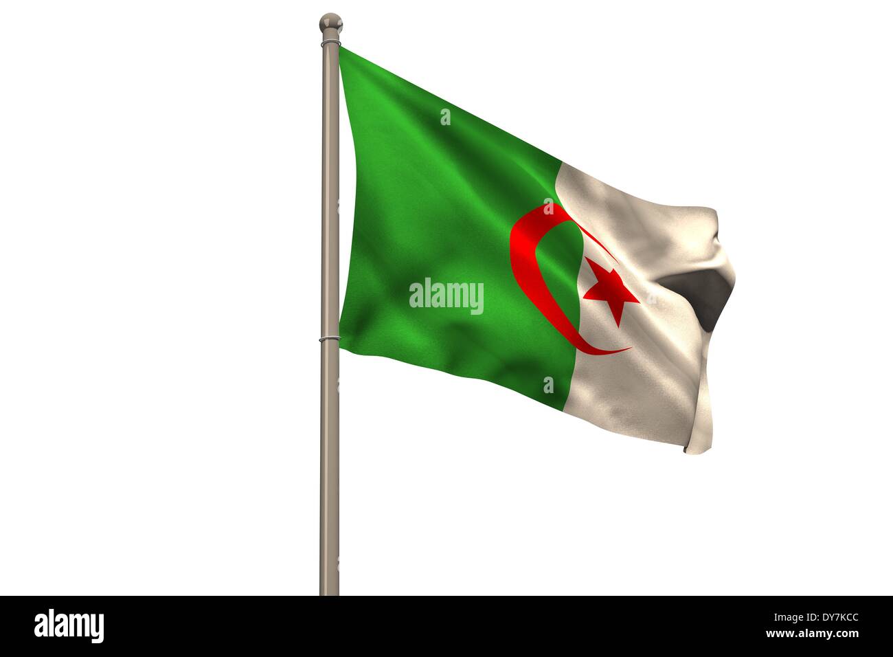 Digitally generated algeria national flag Stock Photo