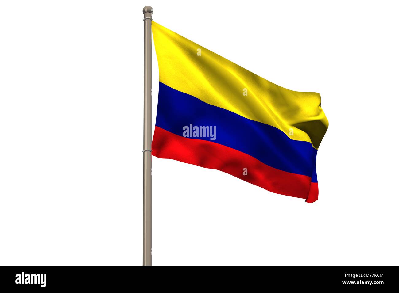 Digitally generated colombia national flag Stock Photo