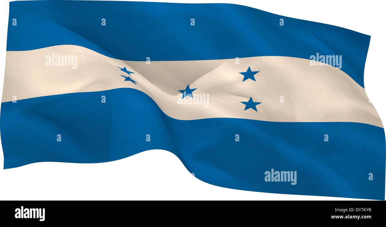 Digitally generated honduran national flag Stock Photo