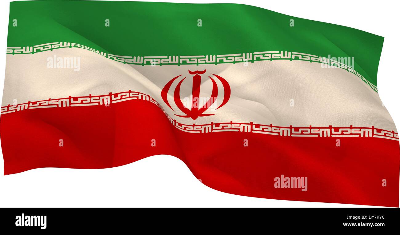 Digitally generated iran national flag Stock Photo