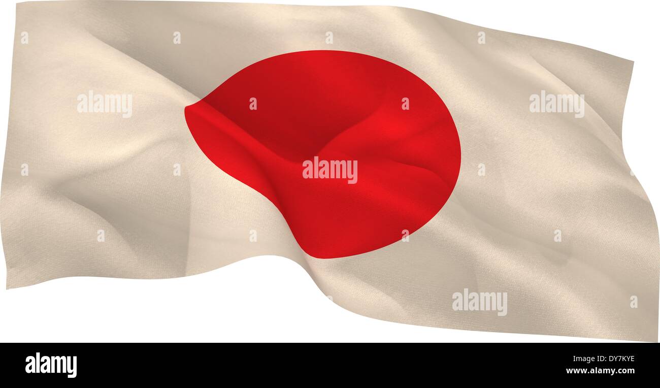 Digitally generated japan national flag Stock Photo