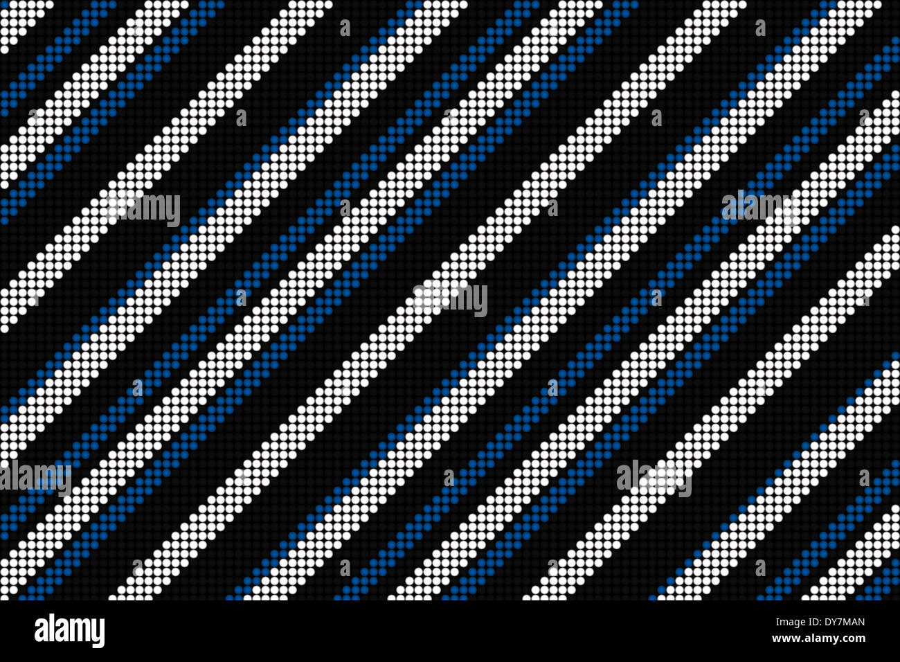 Cool linear pattern in black blue and white Stock Photo