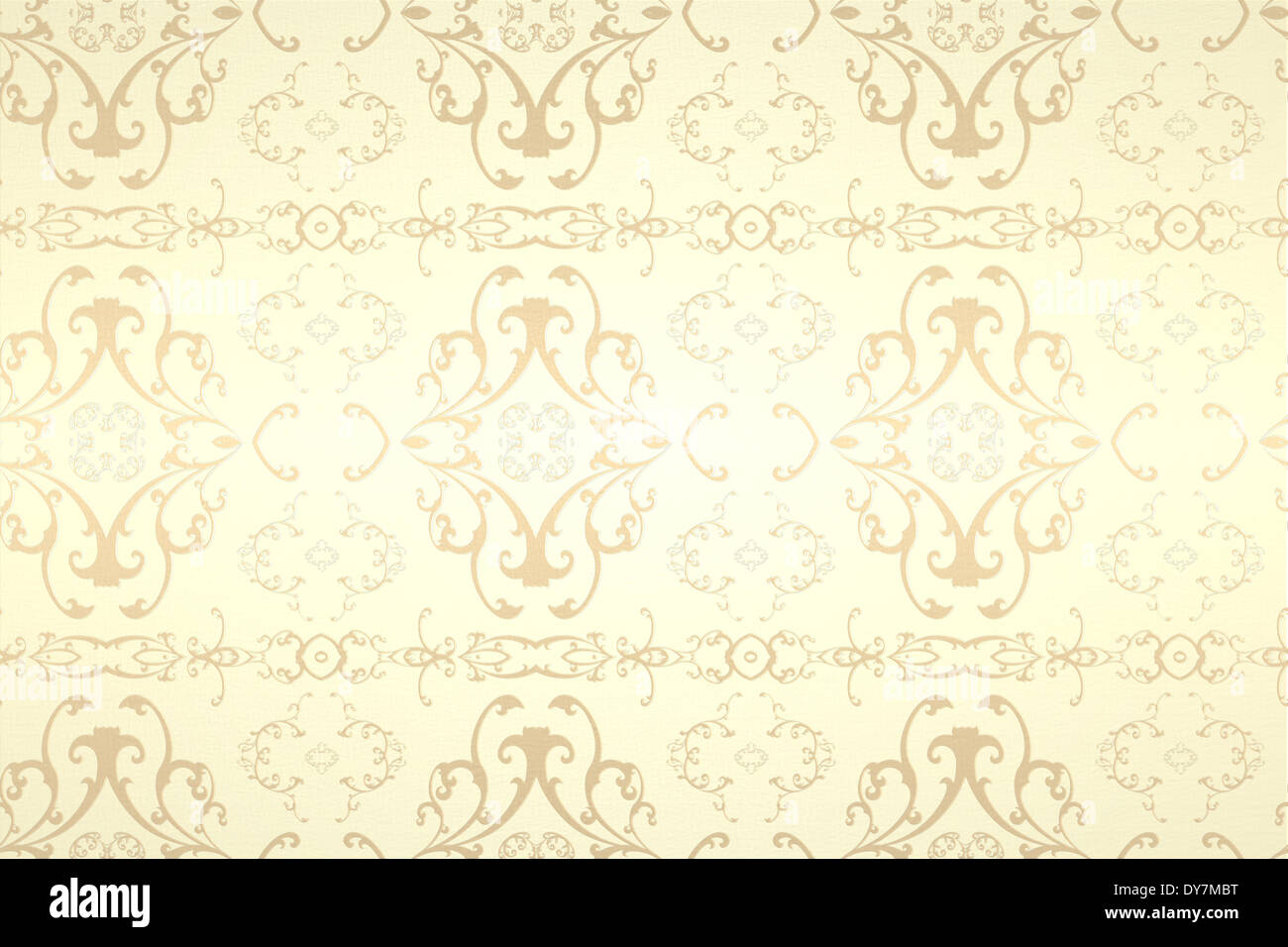 Elegant patterned wallpaper in cream tones Stock Photo