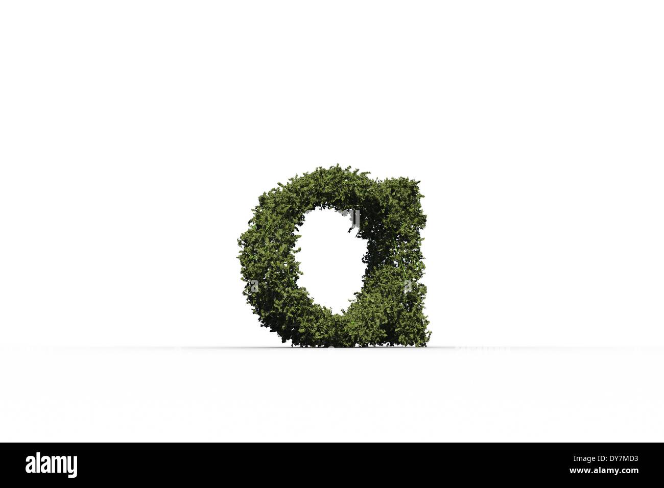 Lower case letter a made of leaves Stock Photo