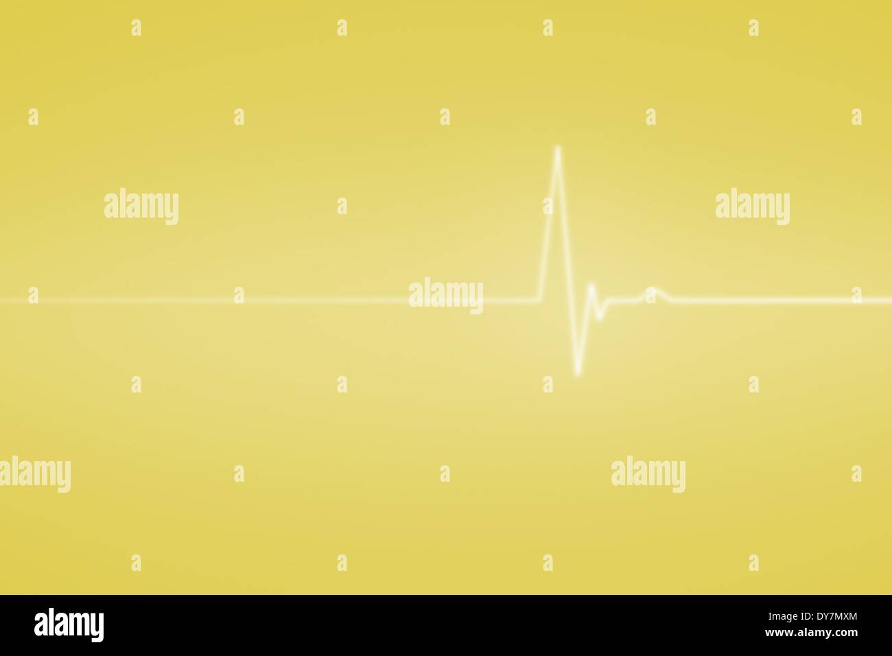 Yellow medical background with ecg line Stock Photo Alamy