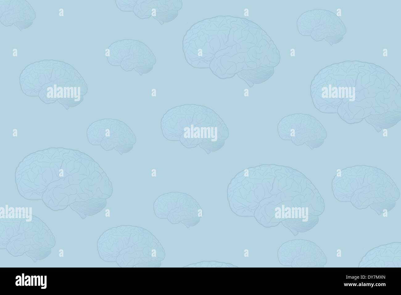 Digitally generated blue brain pattern background Stock Photo - Alamy