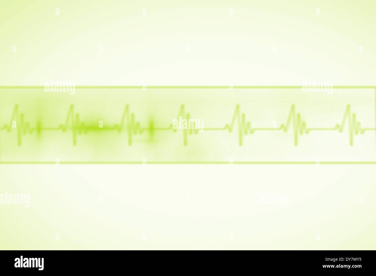 Medical background with green ecg line Stock Photo
