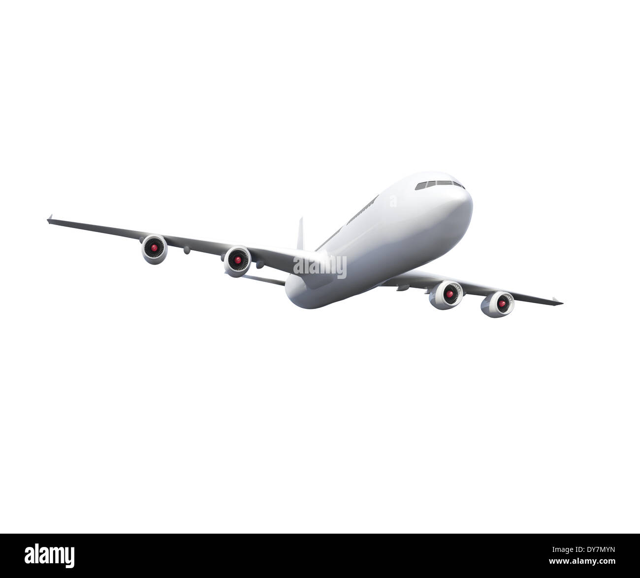 Digitally generated white graphic airplane Stock Photo