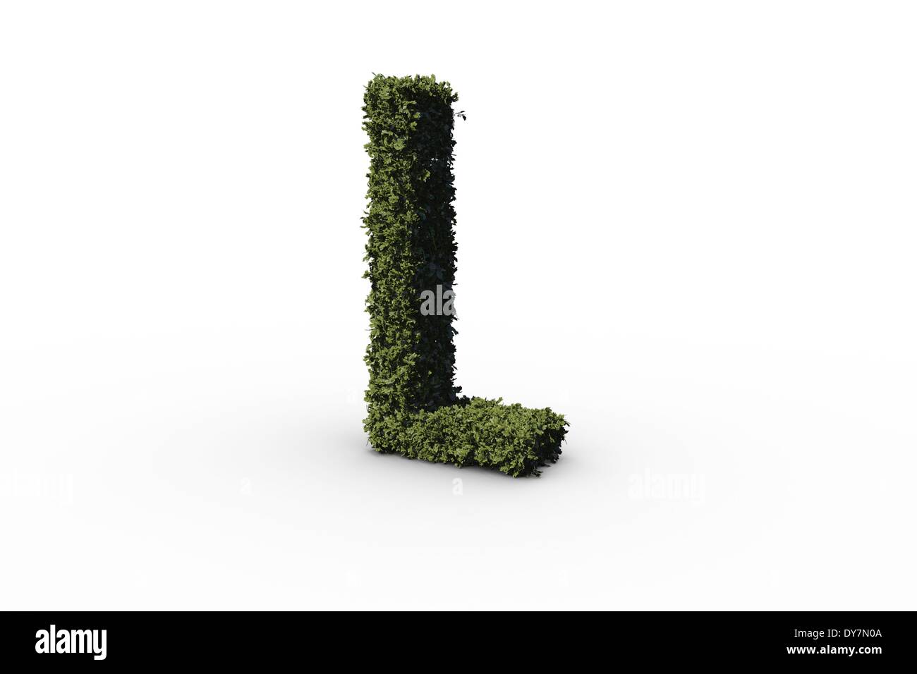 Capital letter l made of leaves Stock Photo