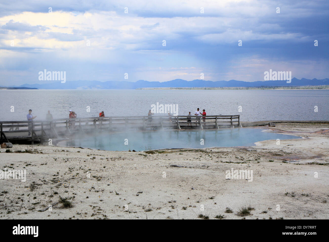 West thumb geyser basin in Yellowstone national park, Wyoming, USA Stock Photo