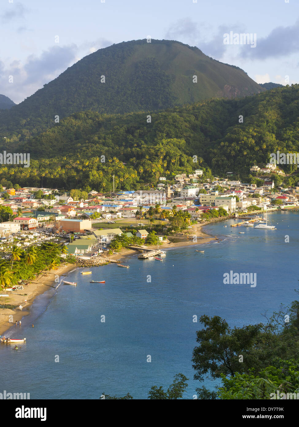 Caribbean, St. Lucia, View on Soufriere Stock Photo