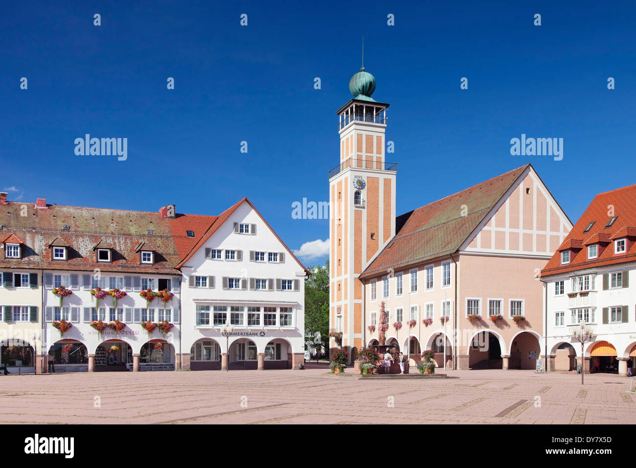 Town Hall on Marktplatz, market square, of Freudenstadt, Black Forest