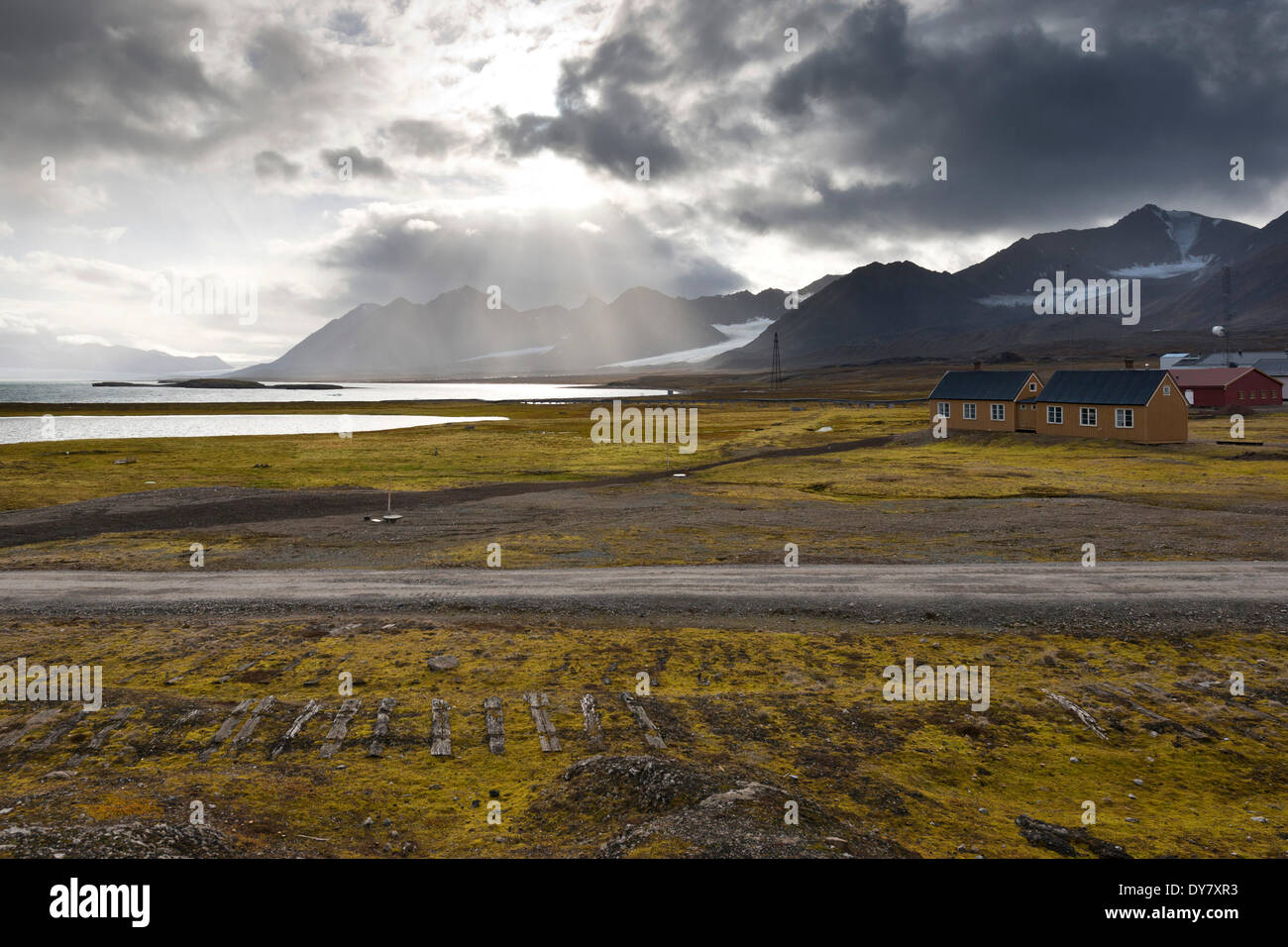 Ny Alesund, Spitsbergen, Svalbard Islands, Svalbard and Jan Mayen, Norway Stock Photo