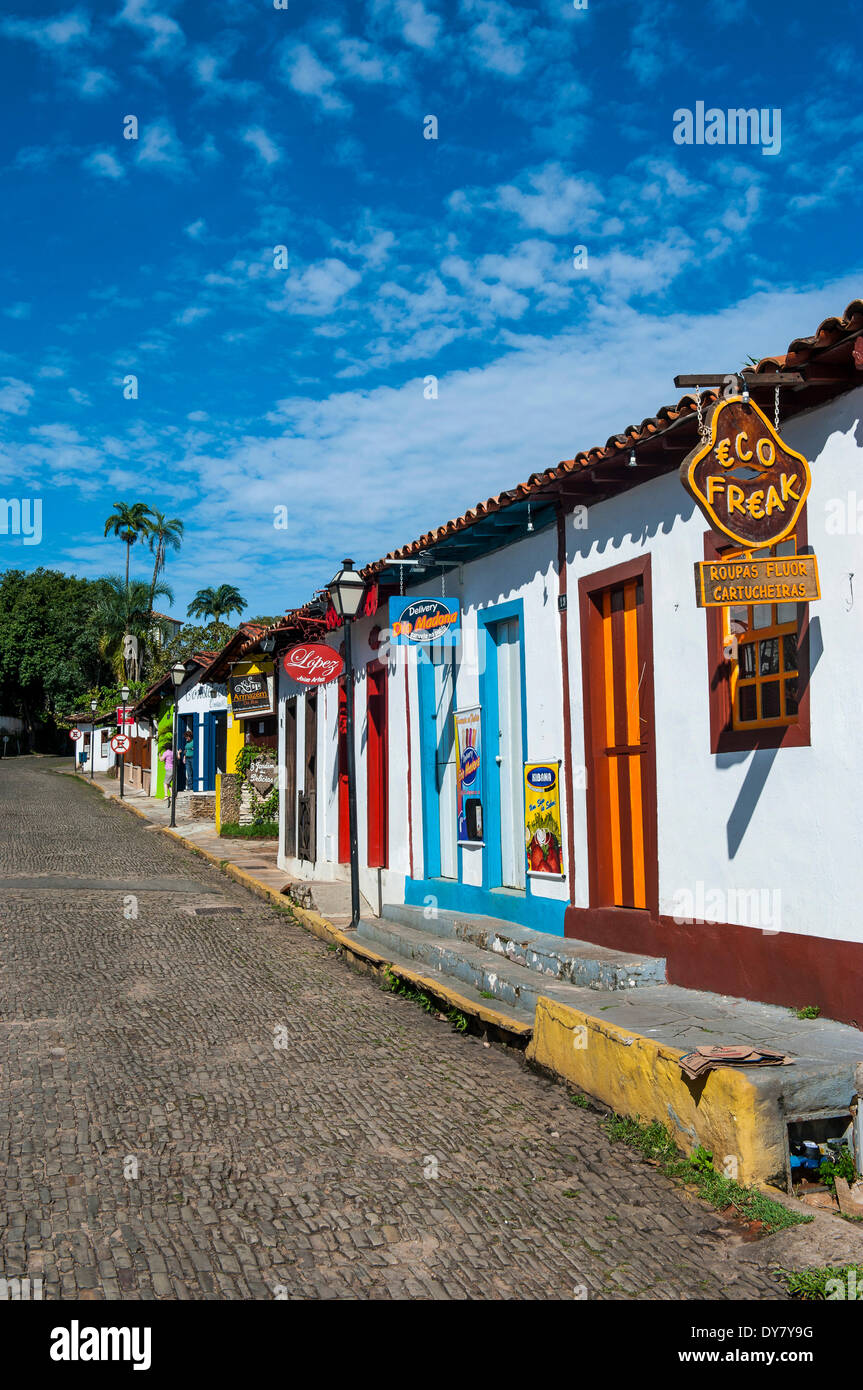 Colonial architecture, Pirenópolis, Goiás, Brazil Stock Photo