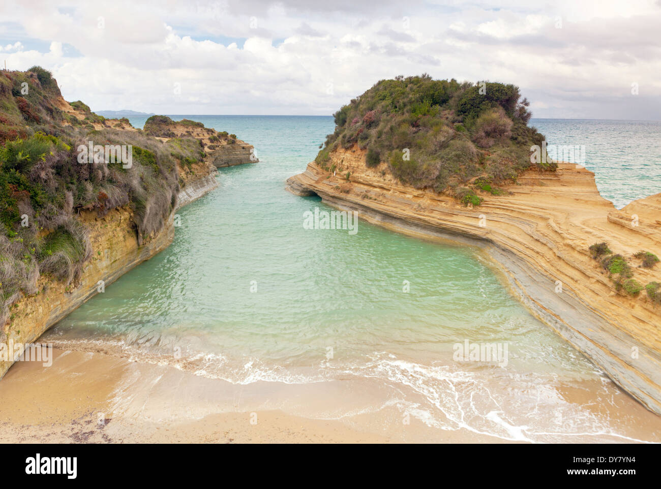 The 'Canal d'Amour' in Sideri, on the north coast of Corfu, Greece Stock Photo