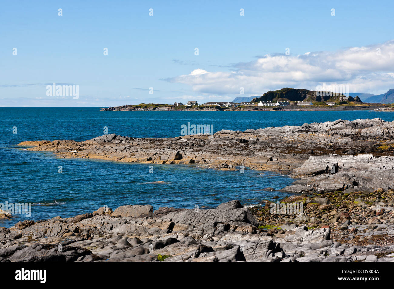 View of Easdale from Ellenabeich on the Isle of Seil in Argyll;Scotland Stock Photo