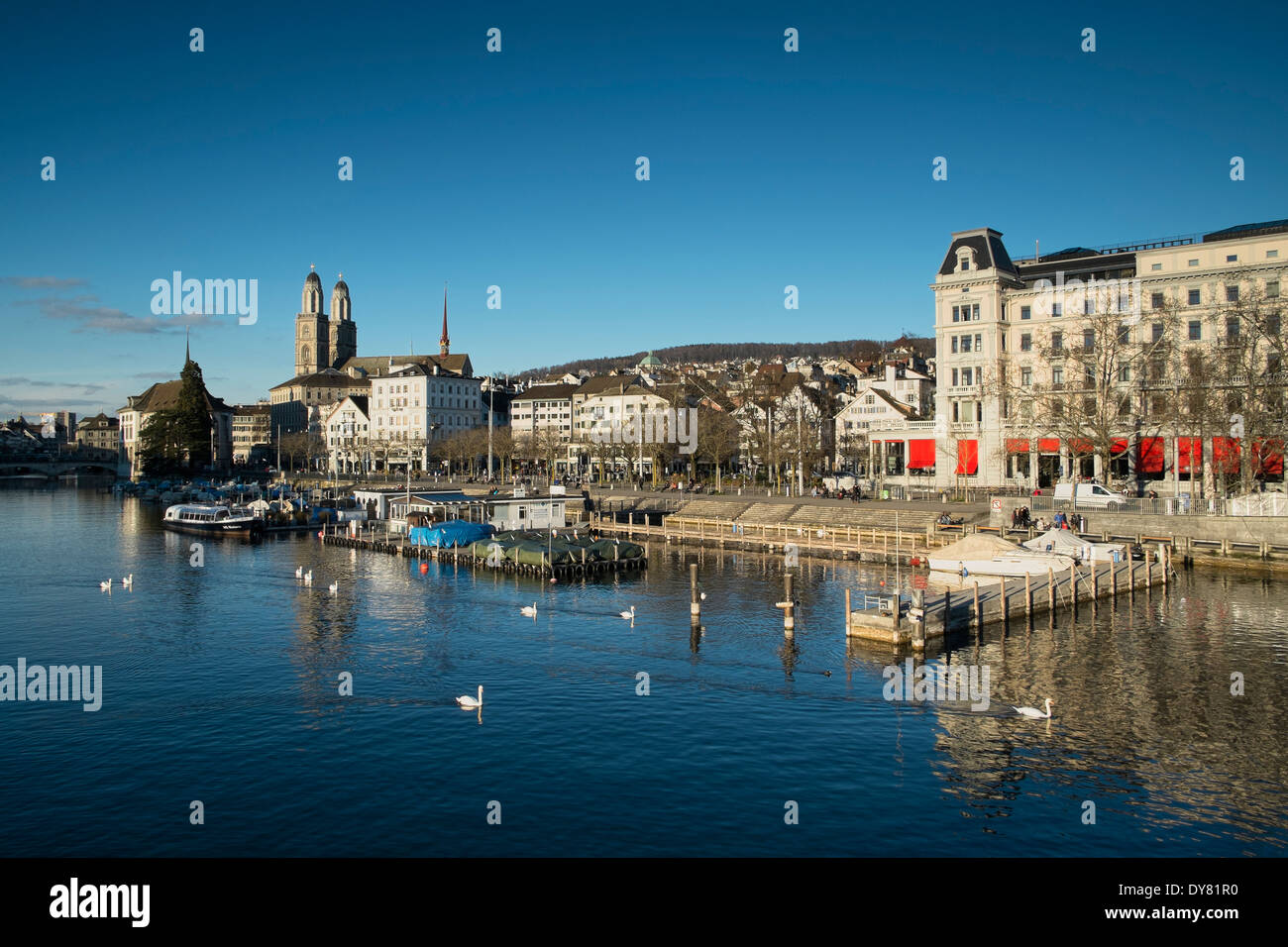 Zurich limmat river swimming hi-res stock photography and images - Alamy