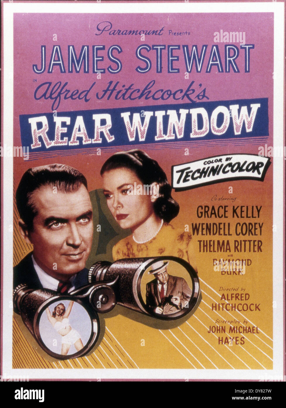 Rear Window - Grace Kelly , James Stewart - Director : Alfred Hitchcock - 1954 Stock Photo