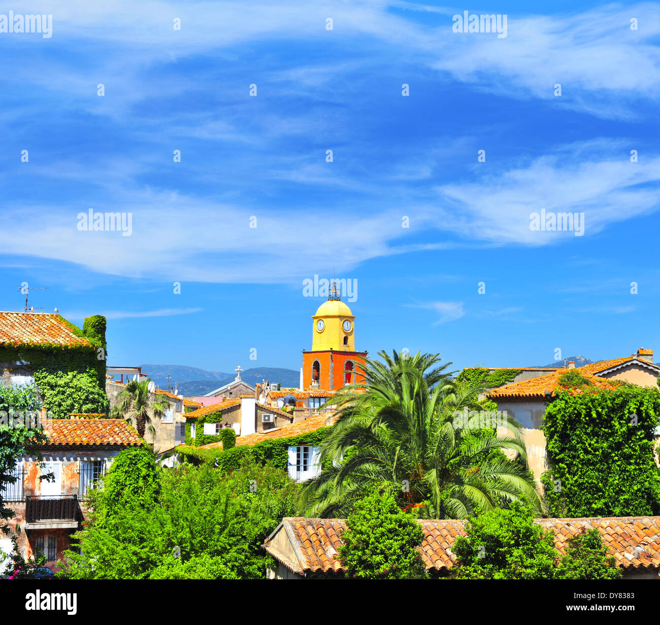 Beautiful landscape of Saint-Tropez, France Stock Photo