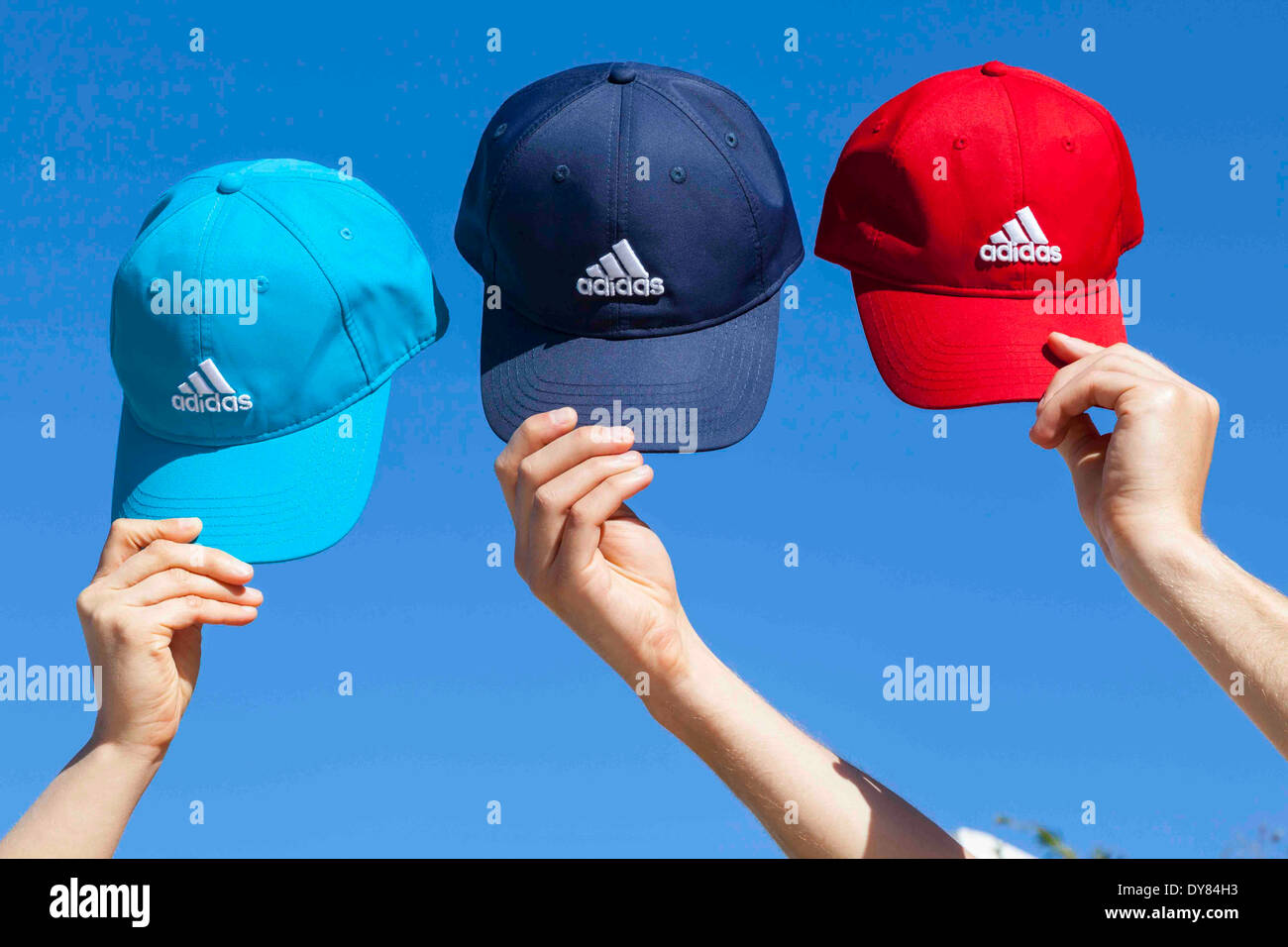 Adidas Caps Stock Photo