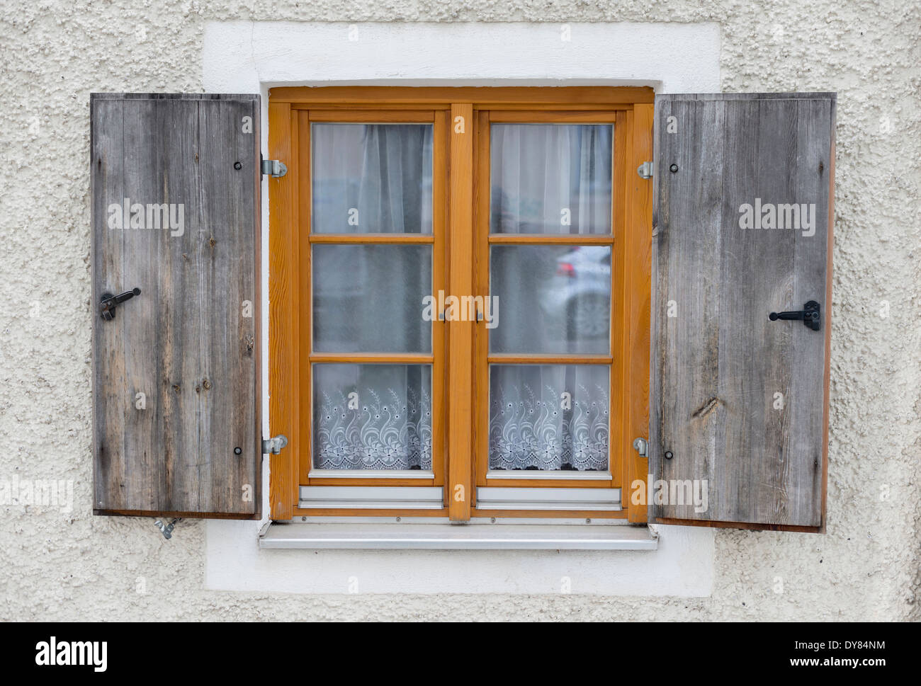 Window with old shutters Stock Photo - Alamy